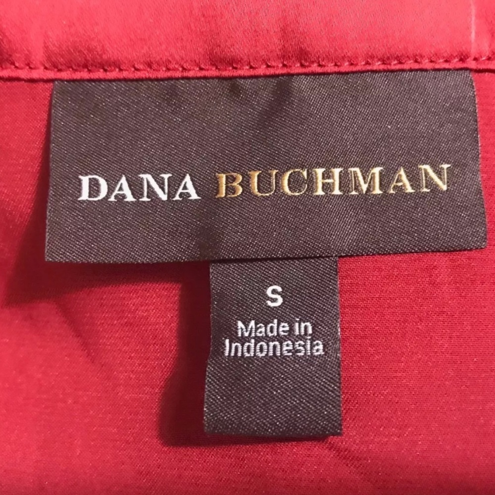 DANA BUCHMAN Satin Lace Long Sleeve Blouse… - Picture 6 of 6